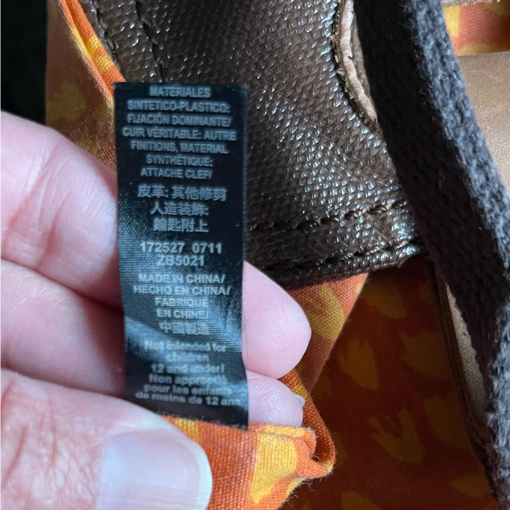 Fossil KeyPer Quilted Brown Leather Trim Tote Shoulder Bag Purse Cottagecore SEE - Picture 12 of 16